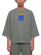 JESUS HATE WAFFLE 3/4 OVERSIZED TEE