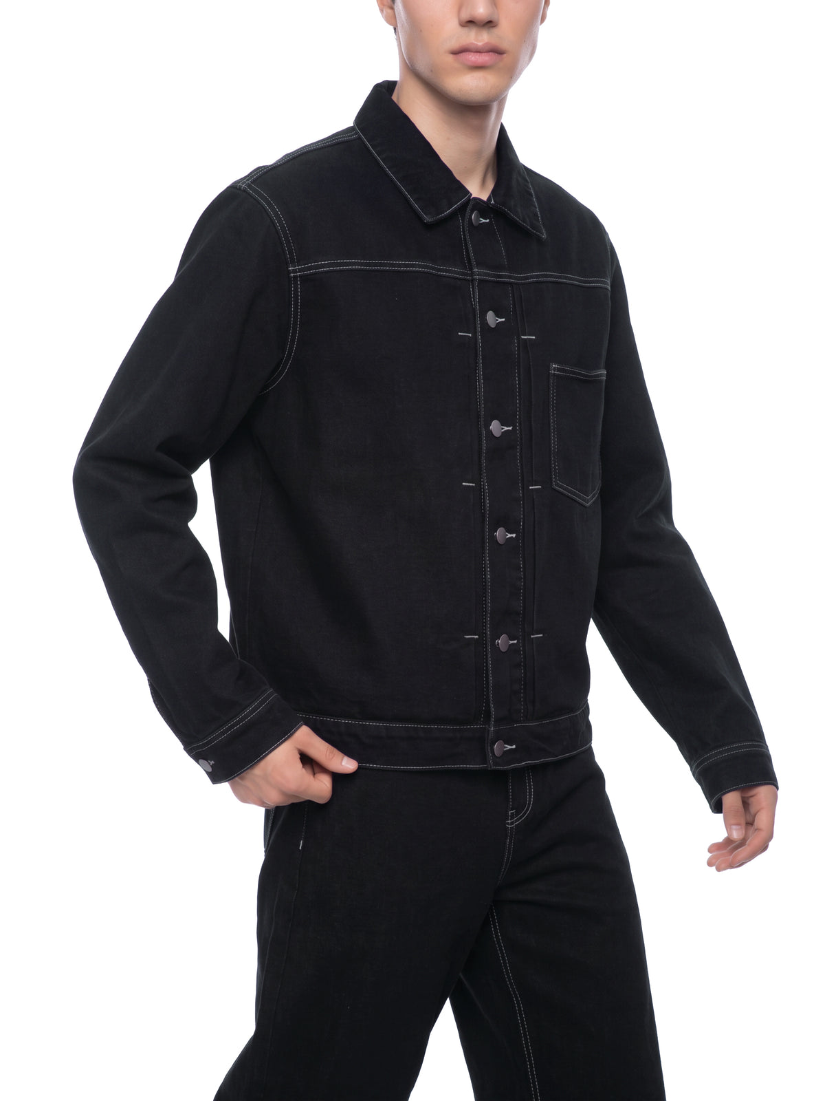 OBSIDIAN RAW DENIM JACKET ‘SET’